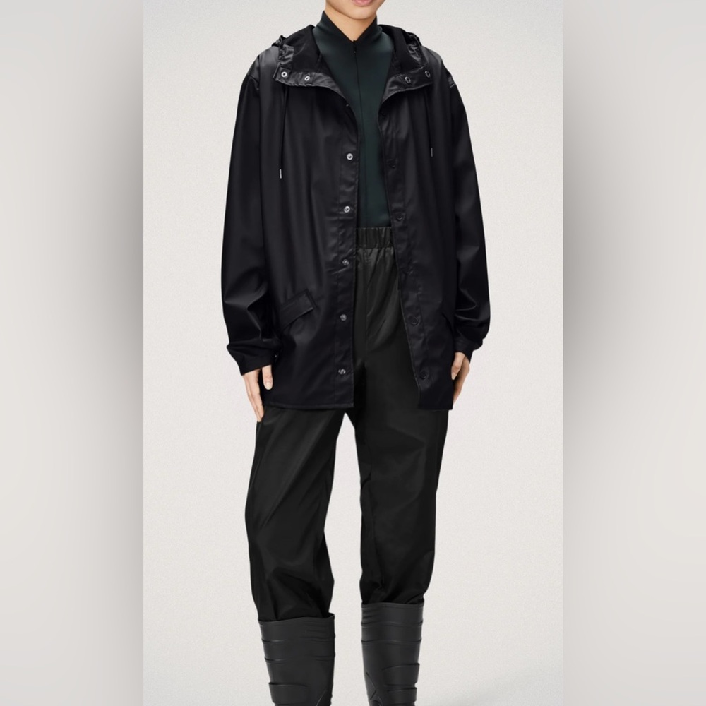 Rains Unisex Rain Jacket - Black - M